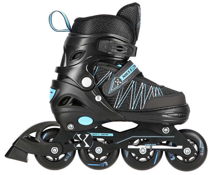 Роликові ковзани Nils Extreme 2 в 1 NH11912 A 39-42 L Чорно-Сині (5907695543070) - зображення 4