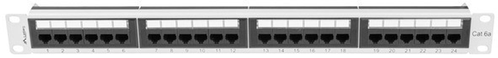 Патч-панель Lanberg 24 port 1U kat. 6a Silver (PPUA-1024-S) - зображення 3