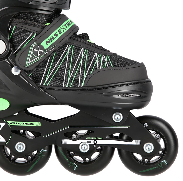 Łyżworolki Nils Extreme 2 w 1 NH11912 A 35-38 M Czarno-Zielone (5907695543094) - obraz 10