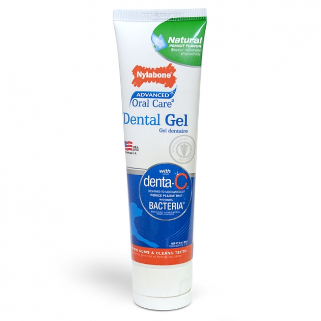 Гель Nylabone Oral Care Dental Gel для собак от зубного камня и зубного ...