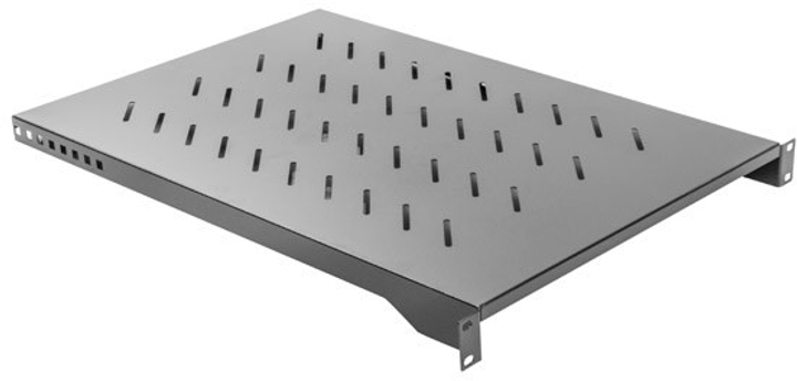 Półka do szafy serwerowej Lanberg Shelf for 19" racks universal 1U (AK-1010-B) - obraz 1