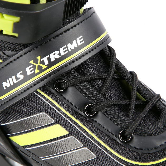 Łyżworolki Nils Extreme 2 w 1 NH18191 39-43 L Czarno-Limonkowe (5907695591781) - obraz 10