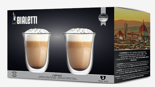 Набор стаканов Bialetti Firenze с двойными стенками 2x300 мл (8006363038416) - Фото 3 Набор стаканов Bialetti Firenze с двойными стенками 2x300 мл (8006363038416) - изображение 3