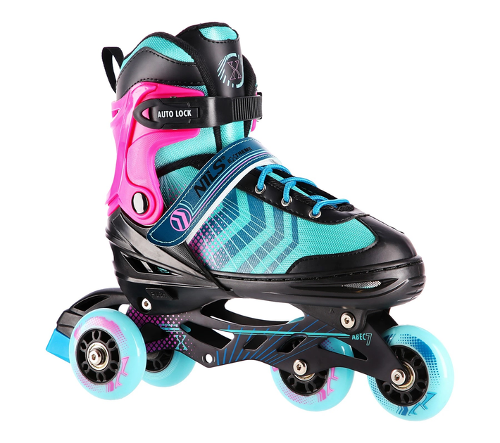 Łyżworolki Nils Extreme 4 w 1 NH18192A 39-43 L Czarno-Fioletowe (5907695525823) - obraz 6