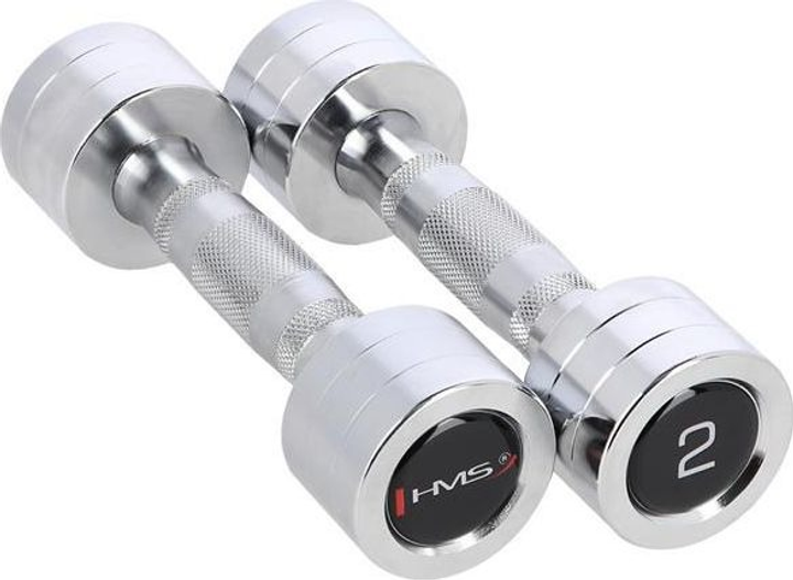 Гантелі HMS хромові 2 x 2 кг CHD02 (5907695592351) - зображення 3