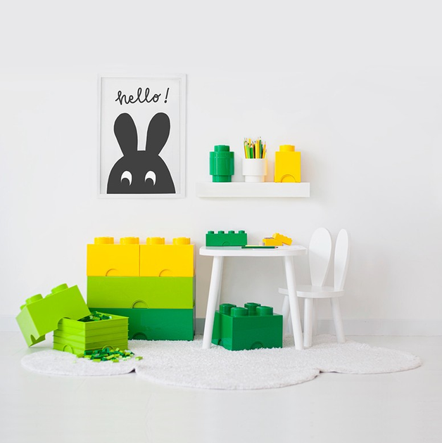 Круглий контейнер LEGO Room Copenhagen Storage Brick 1 Green (40301734) - зображення 3