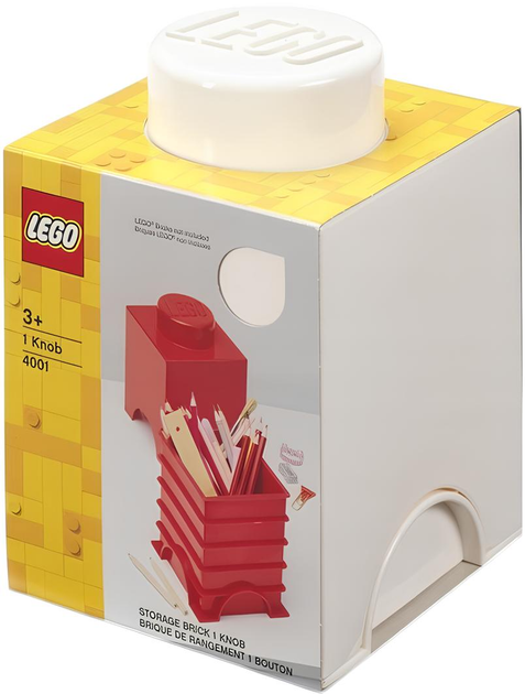 Pojemnik LEGO Room Copenhagen Storage Brick 1 White (40011735) - obraz 1