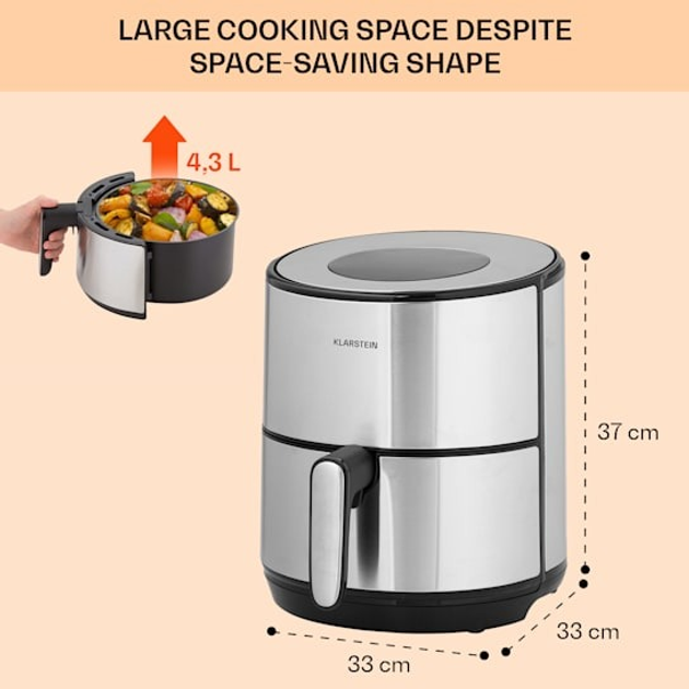 Мультипіч Klarstein Crisp-Pro Air Fryer 10041145 - зображення 6