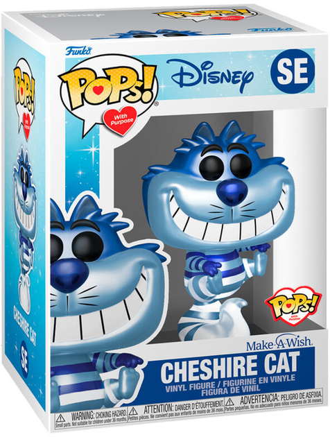 Фігурка Funko Pop! Disney Make a Wish Cheshire Cat Metallic 9 см (889698636698) - зображення 1