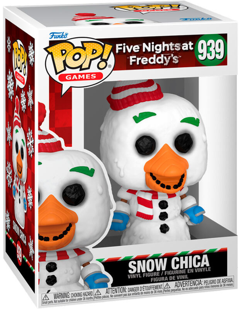 Фігурка Funko Pop! Five Nights at Freddys Holiday Snow Chica 9 см (889698724869) - зображення 1