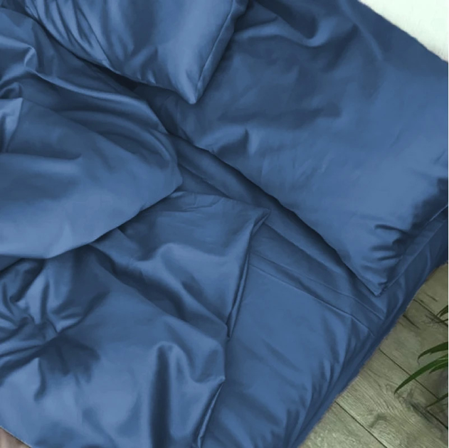 Акція на Наволочка MirSon Light Pro 10-011 Dark Blue Satin 40x40 см від Rozetka