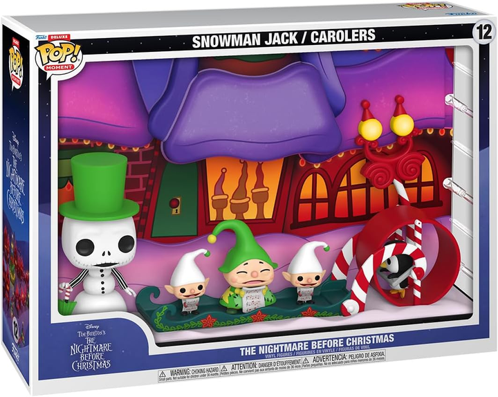 Набір фігурок Funko Pop! Moments Deluxe Disney Nightmare Before Christmas Snowman Jack Carolers (889698732499) - зображення 2