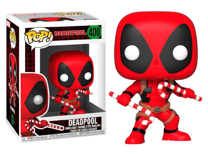 Figurka Funko Pop! Marvel Holiday Deadpool with Candy Canes 8 cm (889698339858) - obraz 2