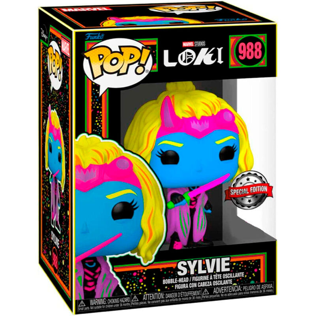 Figurka Funko Pop! Marvel Loki Silvye Black Light Exclusive 9 cm (889698627580) - obraz 2