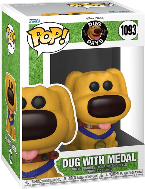 Figurka Funko Pop! Disney Pixar Dug Days Dug With Medal 9 cm (889698573856) - obraz 1