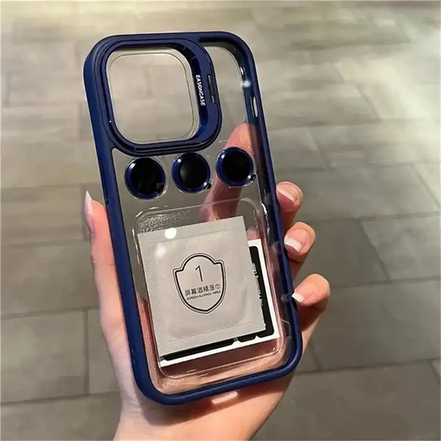 Чохол iPhone 15 Pro Max Crystal Stand Camera pink - изображение 3