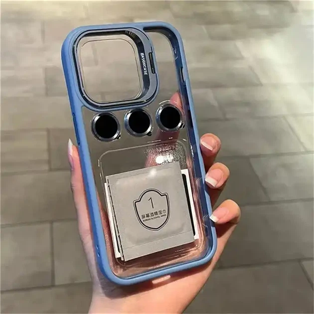 Чохол iPhone 15 Pro Max Crystal Stand Camera pink - изображение 6