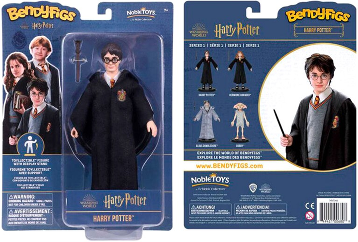 Figurka z akcesoriami Noble Collection Harry Potter Harry with wand Bendyfigs 19 cm (849421006808) - obraz 2