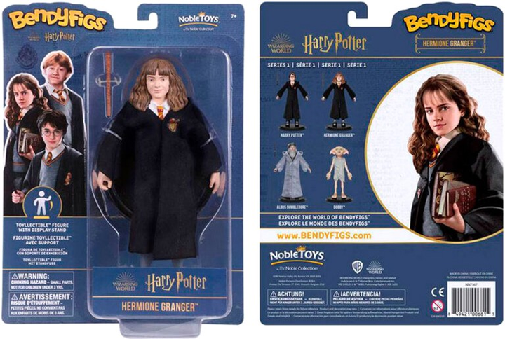 Figurka z akcesoriami Noble Collection Harry Potter Hermiona with wand Bendyfigs 19 cm (849421006815) - obraz 2