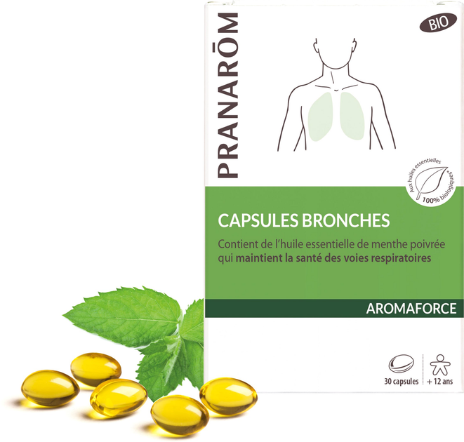 Naturalny suplement diety Pranarôm Aromaforce Bronchi Bio 30 kapsułek (5420008528057) - obraz 3