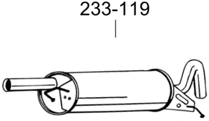 Глушник Bosal Volkswagen Passat 96-05 (233-119) - зображення 1