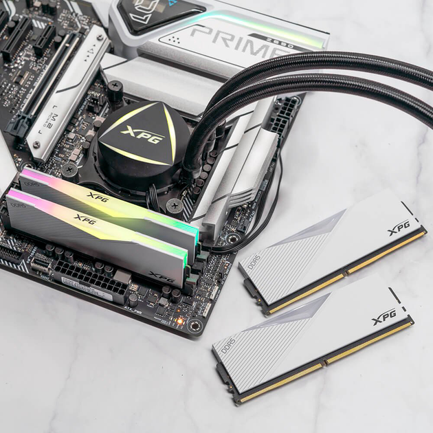 Оперативна пам'ять ADATA DDR5-6400 32768MB PC5-51200 (Kit of 2x16384) XPG Lancer RGB White (AX5U6400C3216G-DCLARWH) - зображення 7