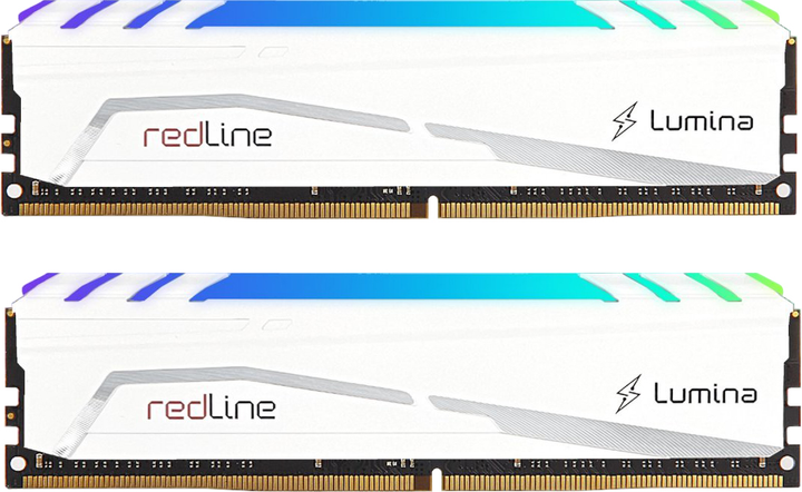 Оперативна пам'ять Mushkin DDR5-6000 32768MB PC5-48000 (Kit of 2x16384) Redline RGB White (MLB5C600DDDM16GX2) - зображення 1