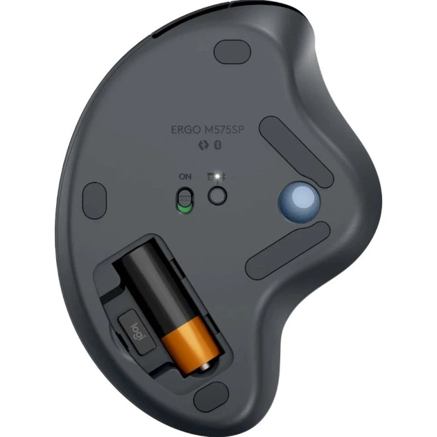 Миша бездротова Logitech Ergo M575S Graphite + Blue Ball - зображення 4