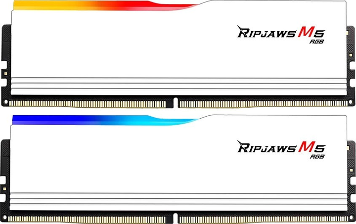 Pamięć RAM G.Skill DDR5-6000 65536MB PC5-48000 (Kit of 2x32768) Ripjaws M5 RGB White (F5-6000J3040G32GX2-RM5RW) - obraz 1