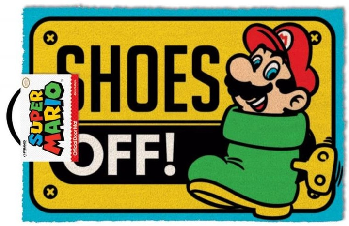 Килимок під двері Pyramid Super Mario Shoes Off Colour 60 x 40 см (5050293851259) - зображення 1