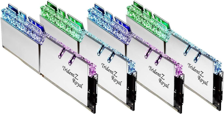 Pamięć RAM G.Skill DDR4-3200 131072MB PC4-28800 (Kit of 4x32768) Trident Z Royal Silver (F4-3200C16Q-128GTRS) - obraz 1