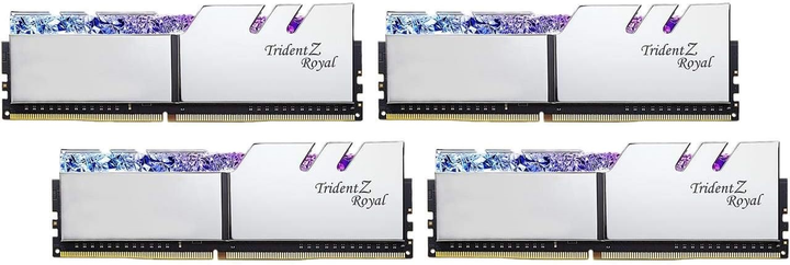 Pamięć RAM G.Skill DDR4-3200 131072MB PC4-28800 (Kit of 4x32768) Trident Z Royal Silver (F4-3200C16Q-128GTRS) - obraz 3