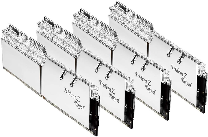 Pamięć RAM G.Skill DDR4-4000 131072MB PC4-32000 (Kit of 4x32768) Trident Z Royal Silver (F4-4000C18Q-128GTRS) - obraz 2