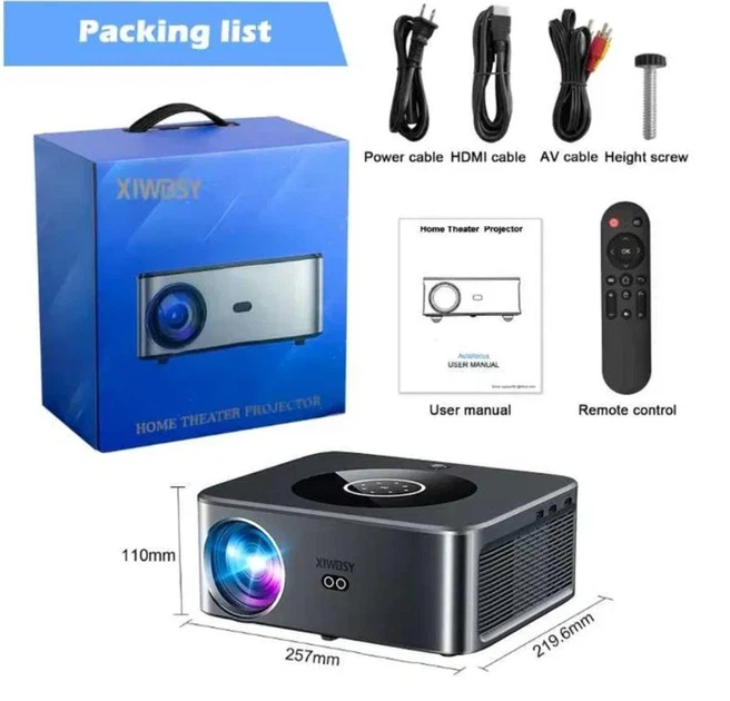 Проектор Projector  Family 【早いもの勝ち】World портативный Lumen Ansi 1000 Lumens 21000 XIWBSY Horlat プロジェクター