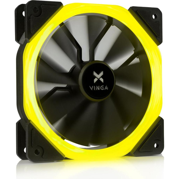 Кулер до корпусу Vinga LED fan-01 yellow - изображение 1