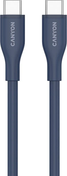 Кабель Canyon CC60SC10 Type-C to Type-C 60W 1 м Silicon Dark Blue (CNS-CC60SC10DB) - зображення 2