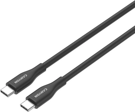 Kabel Canyon CC60SC10 Type-C to Type-C 60W 1 m Silicon Black (CNS-CC60SC10B) - obraz 3