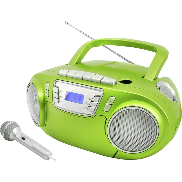 Фото - Аудіосистема Soundmaster Радіо CD-програвач  SCD5800GR з караоке-мікрофоном 
