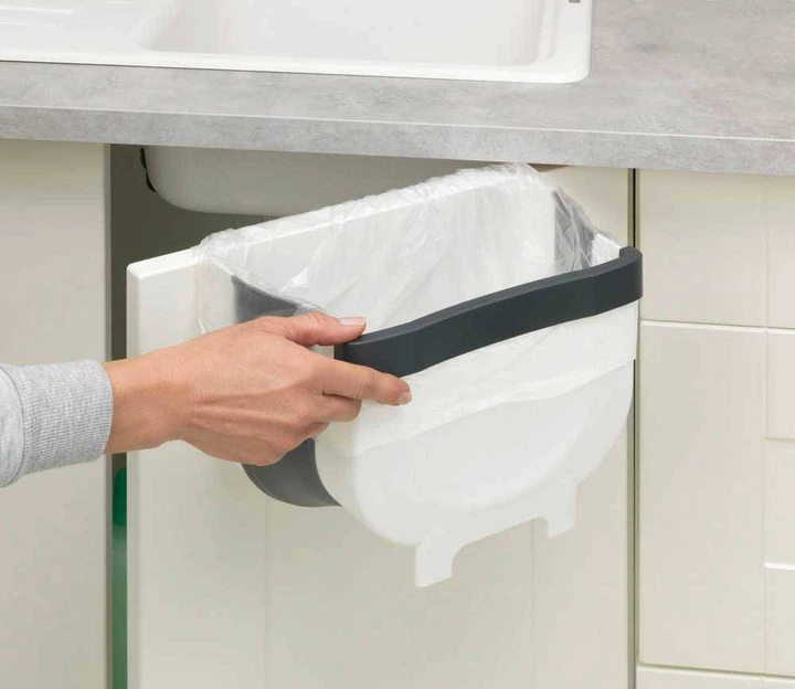 Kosz na śmieci Wenko Fago na drzwi szafki biały 5 l (4008838164556) - obraz 9