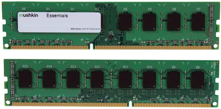 Оперативна пам'ять Mushkin DDR3-1066 4096MB PC3-8500 (Kit of 2x2048) Essentials (873648004613) - зображення 1