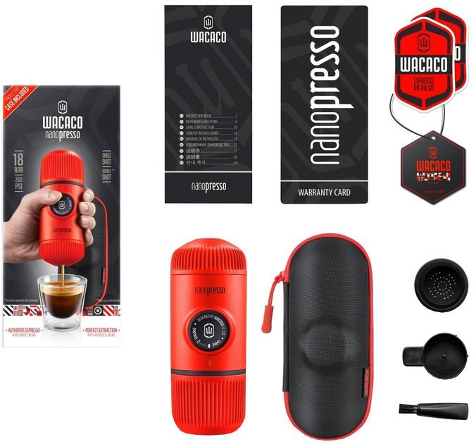 Еспресо-кавоварка портативна Wacaco Nanopresso Red (1077) - зображення 5