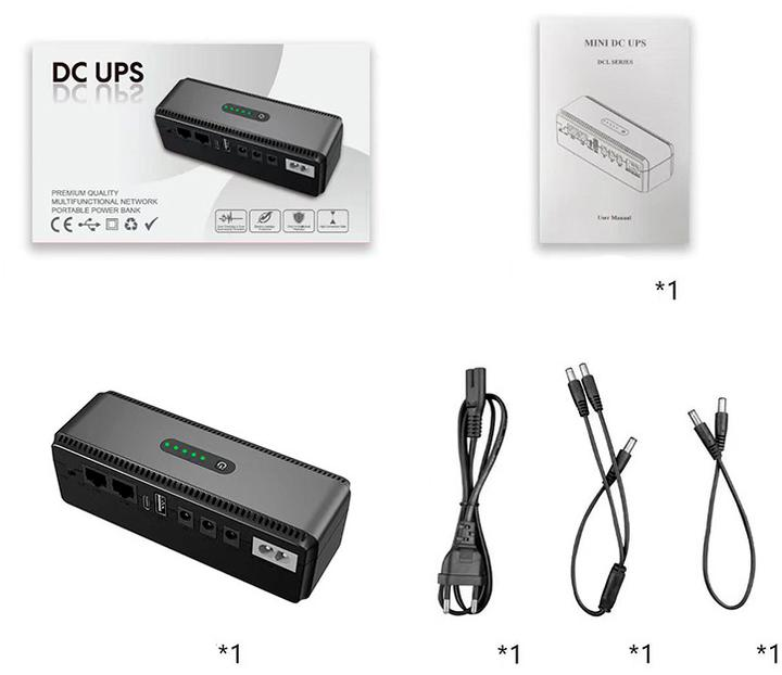 (ИБП) UPS для роутера/терминала DC1018P - 12V/ 9V/ 5V 10400 mAh 18W черный (Дизайн 3, компактный) - изображение 7