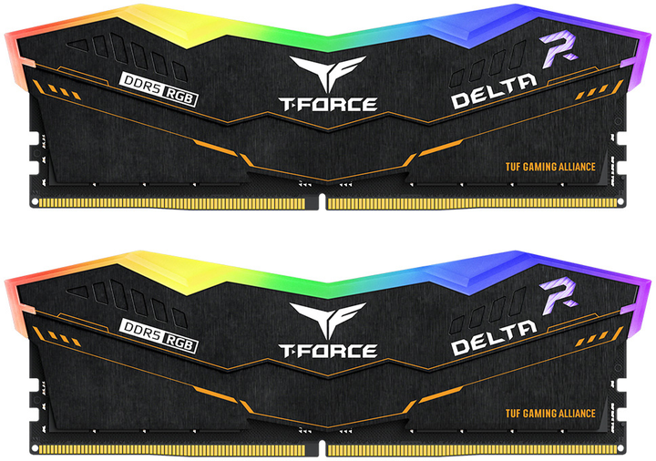 Оперативна пам'ять Team Group DDR5-6000 32768MB PC5-48000 (Kit of 2x16384) T-Force Delta TUF Gaming Alliance RGB (FF5D532G6000HC38ADC01) - зображення 1