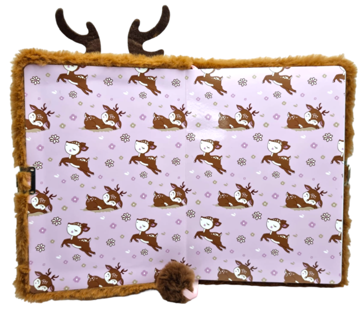 Щоденник на замку St. Majewski 3D My Little Friend Deer волохатий А5 (5903235650918) - зображення 4