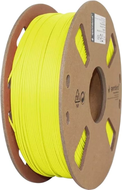 Filament do wkładu Gembird PLA 1.75 mm Żółty (3DP-PLA1.75-01-Y) - obraz 1