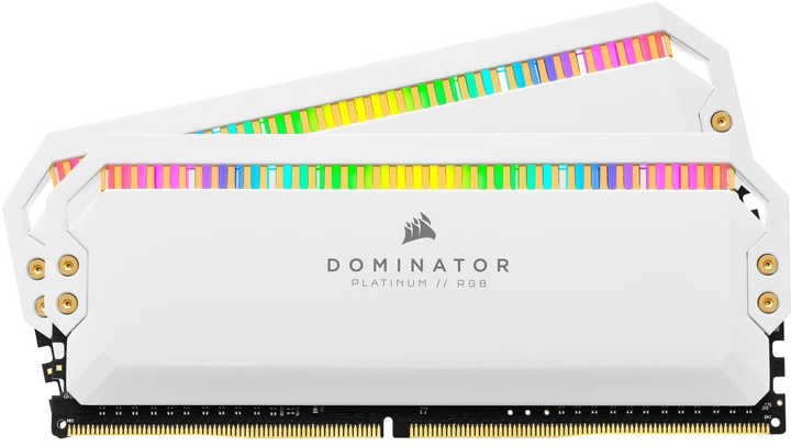 Pamięć RAM Corsair DDR4-3200 32768MB PC4-25600 (Kit of 2x16384) Dominator Platinum RGB White (CMT32GX4M2E3200C16W) - obraz 2