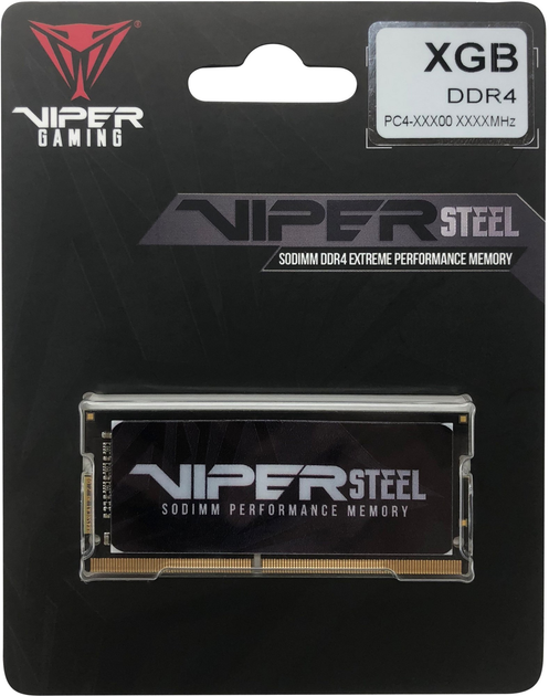 Pamięć RAM Patriot SO-DIMM DDR4-2666 32768MB PC4-21300 Viper Steel (PVS432G266C8S) - obraz 5
