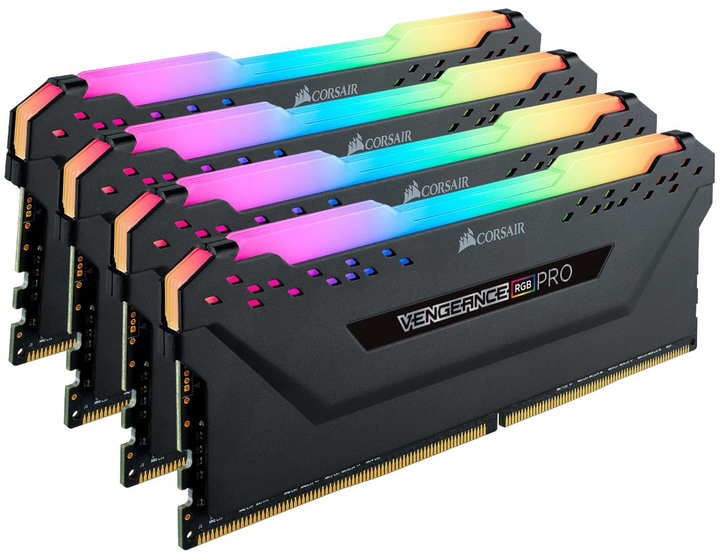 Оперативна пам'ять Corsair DDR4-3600 32768MB PC4-28800 (Kit of 4x8192) Vengeance RGB Pro Black (CMW32GX4M4C3600C18) - зображення 3