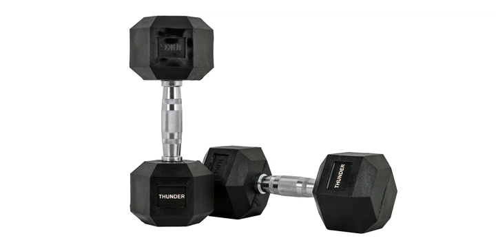 Гантель шестигранний THUNDER 10 кг - Фото 4 Гантель шестигранний THUNDER 10 кг - зображення 4