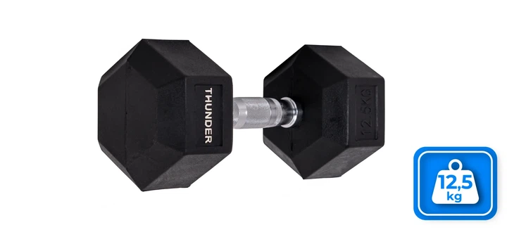 Гантель шестигранна THUNDER 12,5 кг - Фото 2 Гантель шестигранна THUNDER 12,5 кг - изображение 2